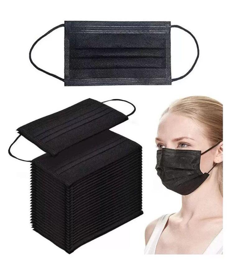 BLACK SURGICAL MASK
